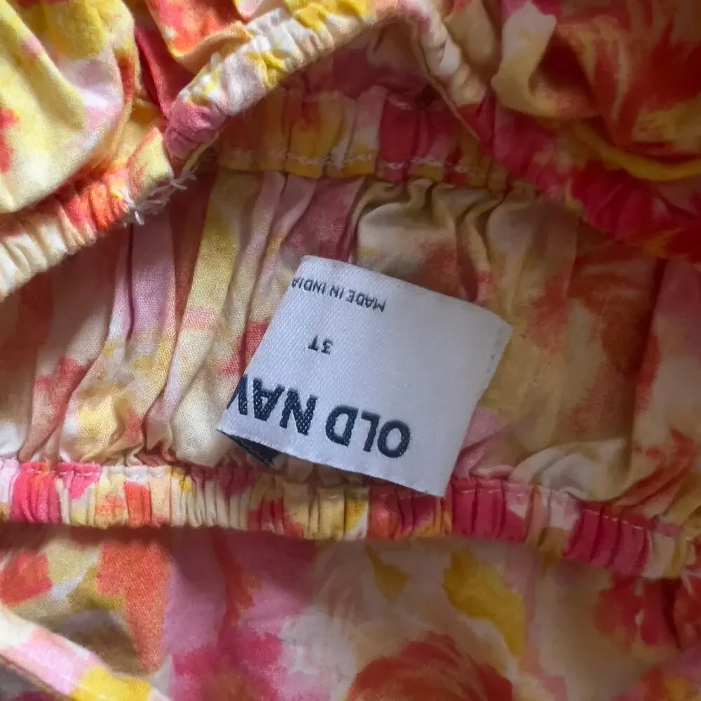 Old Navy Toddler Girls Floral Fit and Flare Dress – Size 3T